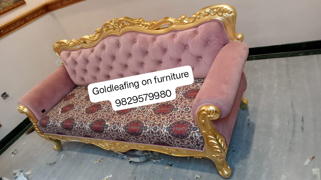 Gold leafing on furniture at Goldleafing on Furniture, Jaipur — Jaipur Gold Leaf