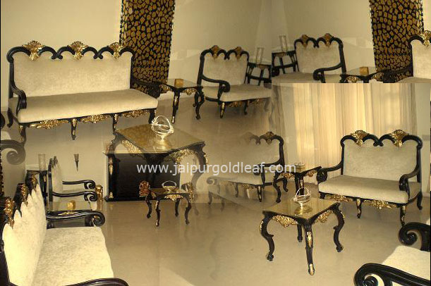 Gold leafing on furniture at Goldleafing on Furniture, Jaipur — Jaipur Gold Leaf