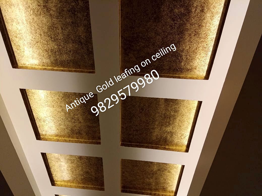 Intricate floral mirror work at Gold Leafing on JP Palace Mussoorie, Custom — Jaipur Gold Leaf