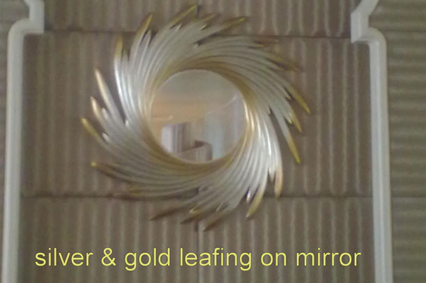 Silver & Gold Leafing on Mirror