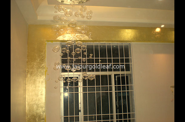 Italian Goldleafing on room wall