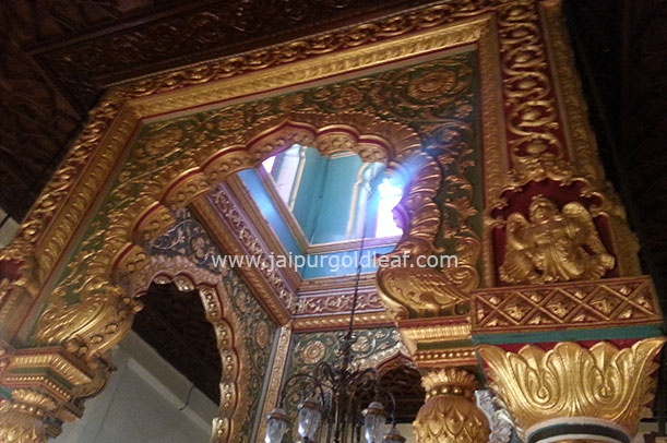 24K Goldleafing in Mysore palace