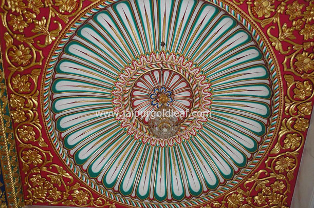 24k Goldleafing on Ceiling Masjid at Jaipur