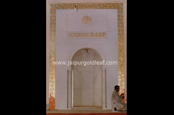 24k Goldleafing on Qibla Masjid - Mumbai