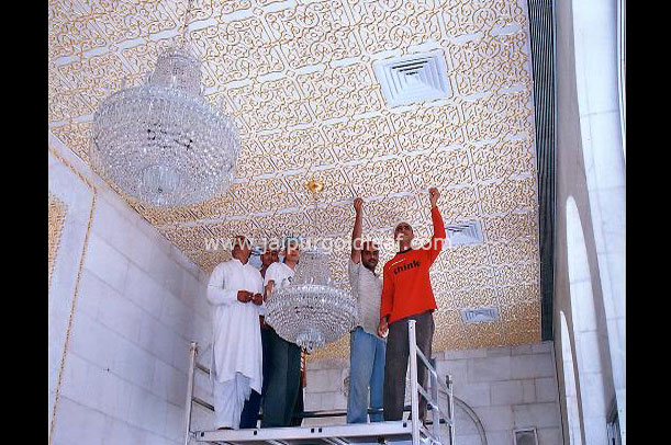 24k Goldleafing on Ceiling at Mumbai